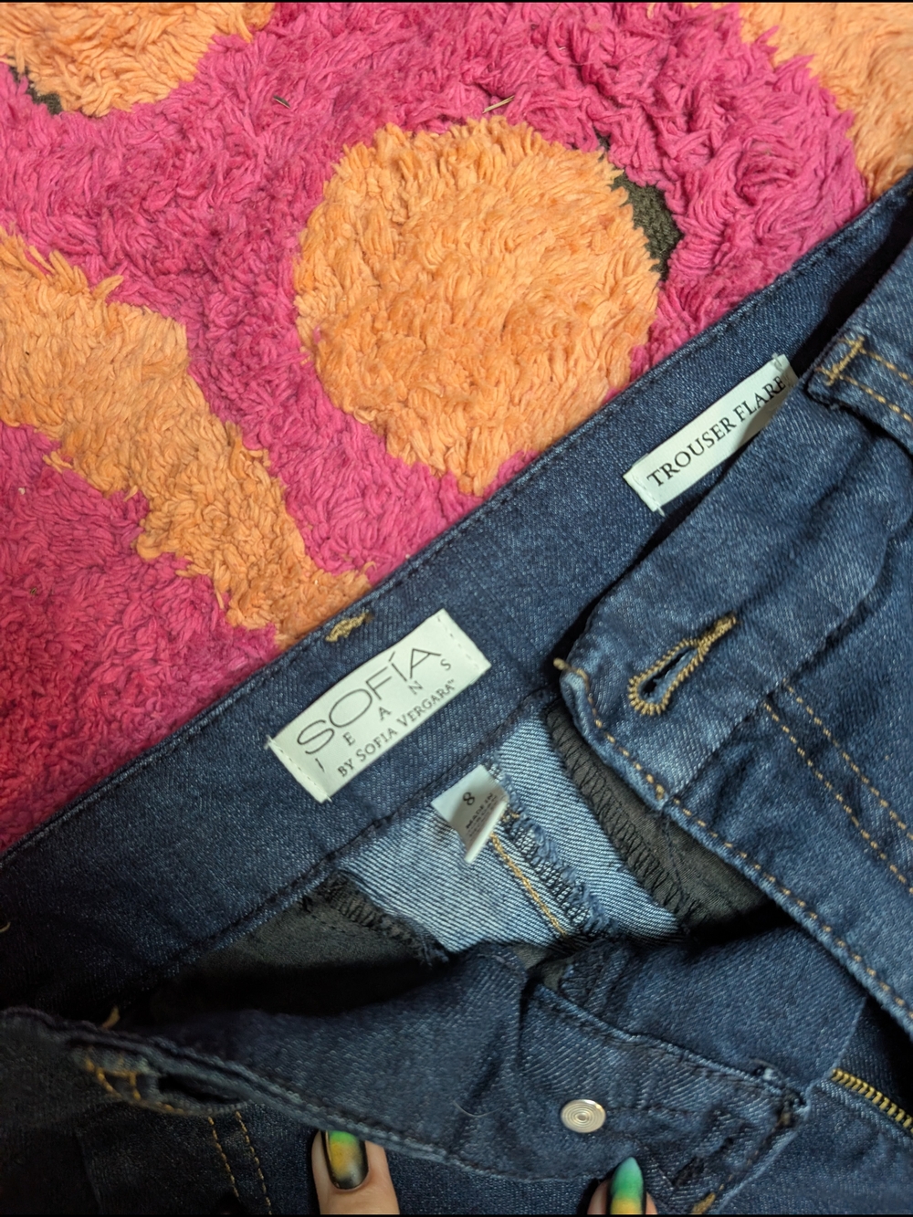 sofia by sofia vergara Dark Blue Denim Flare Jeans